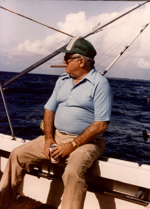 Charles F. McCafferty, on the boat, Chesapeake Bay