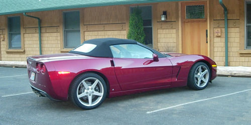 Corvette convertible at the Rogue River Lodge, 2006