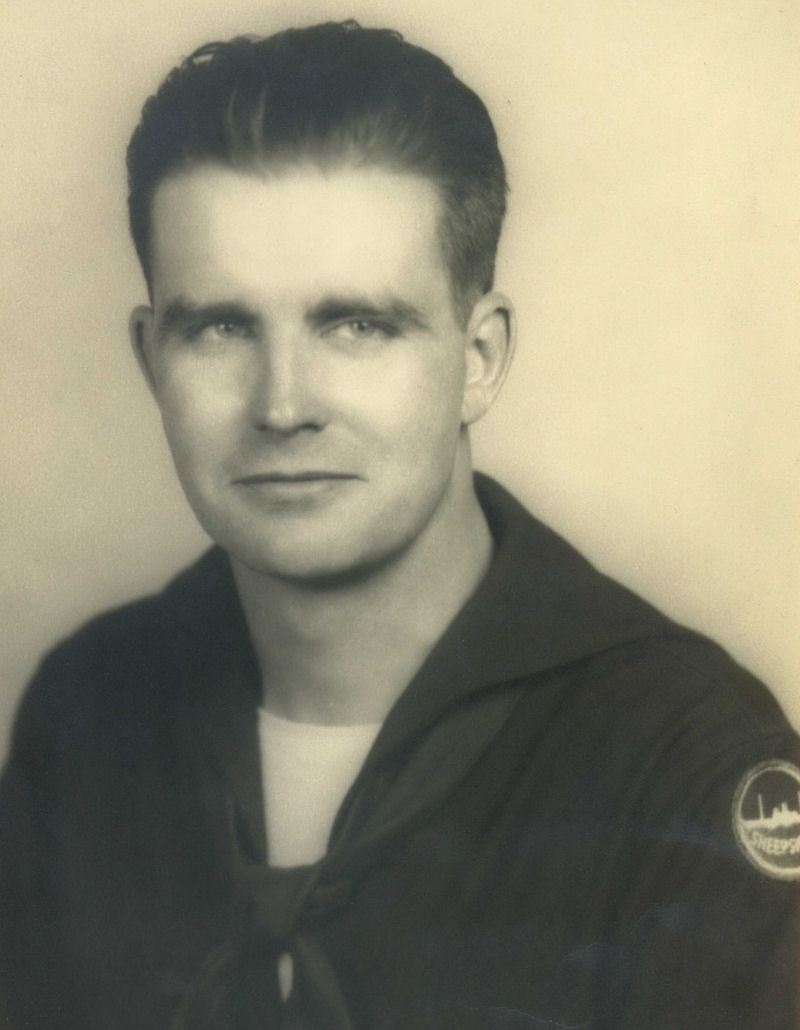 Charles F. McCafferty, fresh out of the U.S. Maritime Training Base at Sheepshead Bay, NY