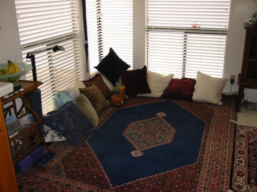 Ocean view yoga space in Del Mar