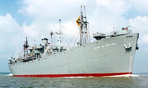 Typical Liberty ship, WWII configuration