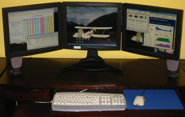 My old triple monitor setup