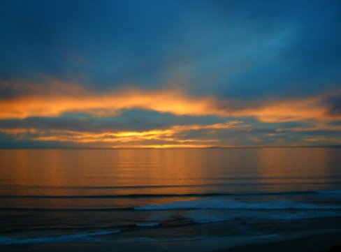 California sunsets and moonsets